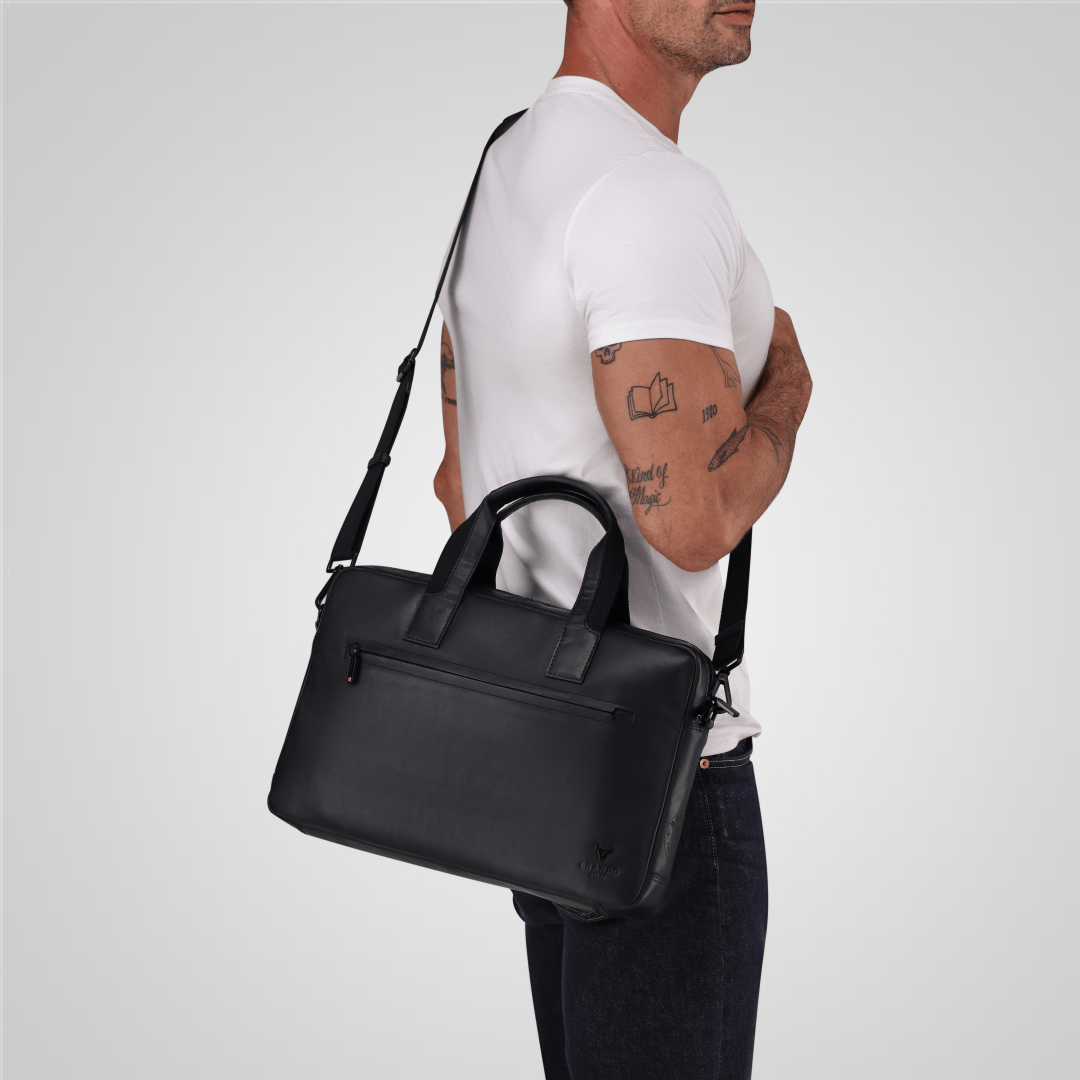 James Slimline Laptop Briefcase - Brando Leather