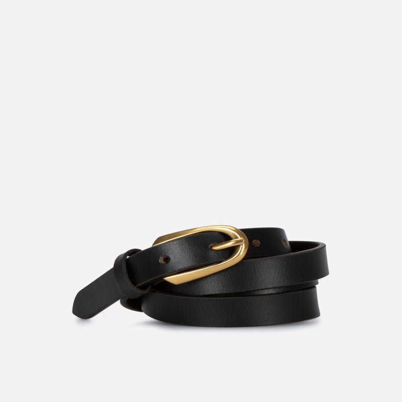 Ladies Basic Belt 20mm, Black - Brando Leather