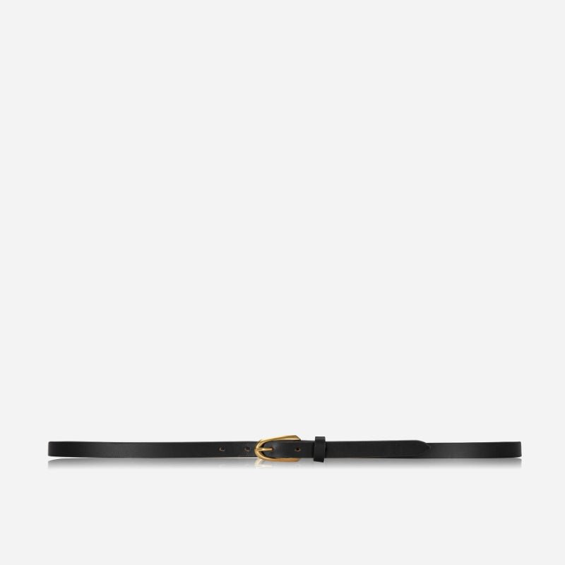 Ladies Basic Belt 20mm, Black - Brando Leather