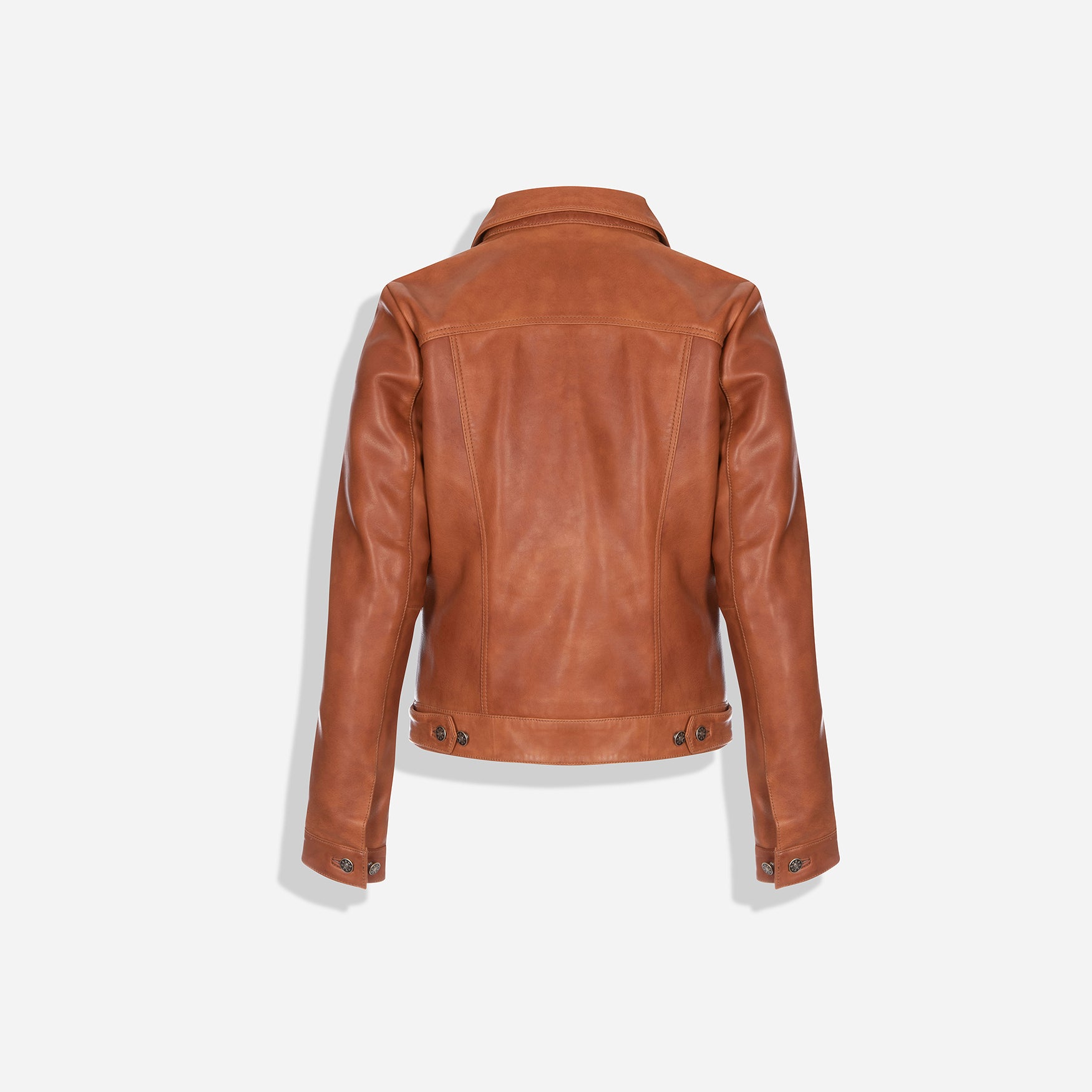 Angie Ladies Leather Jacket, Tan - Brando Leather