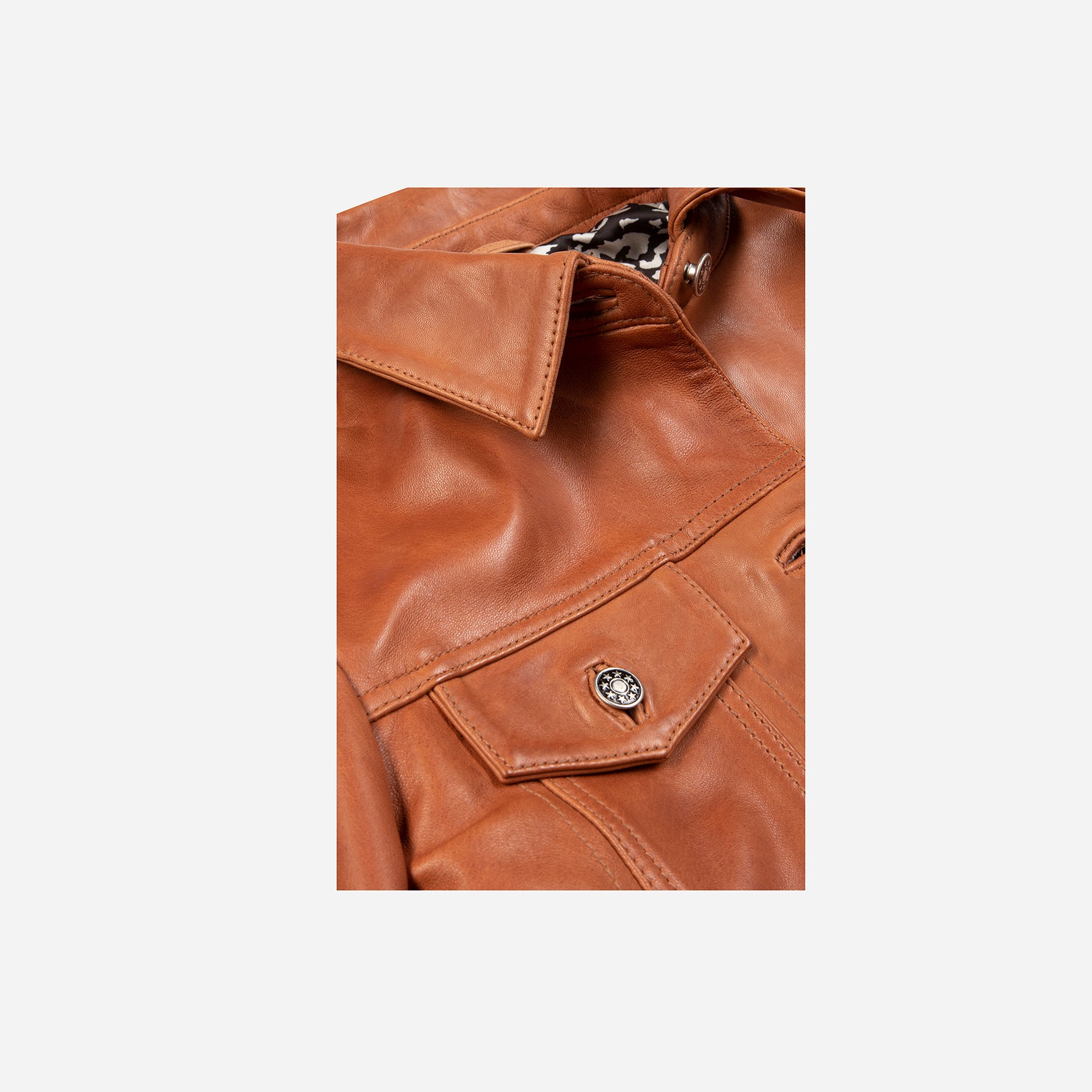 Angie Ladies Leather Jacket, Tan - Brando Leather
