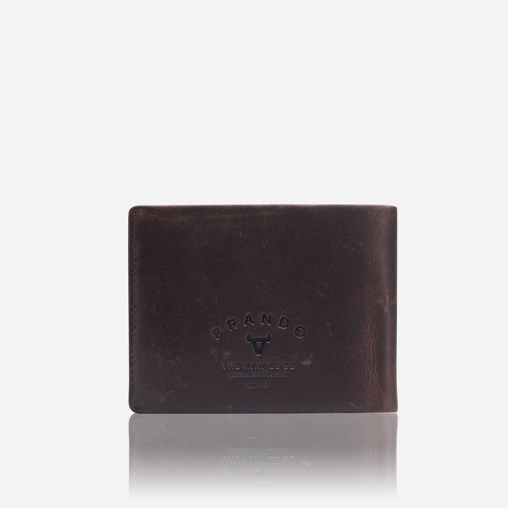 Eastwood Slim Leather Card And Note Wallet, Brown - Brando Leather