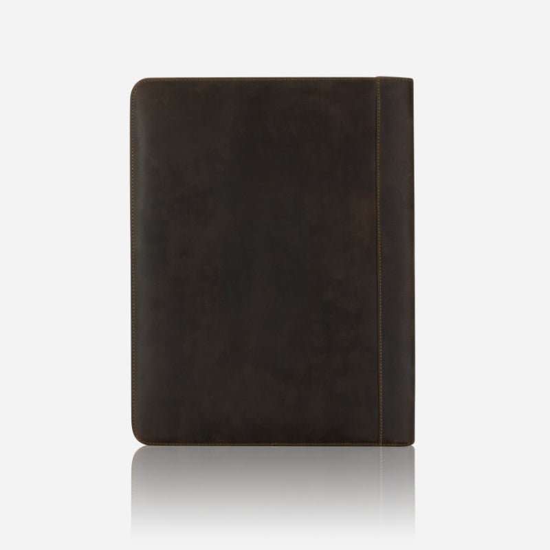 Eastwood A4 Zip Around Folder, Brown - Brando Leather