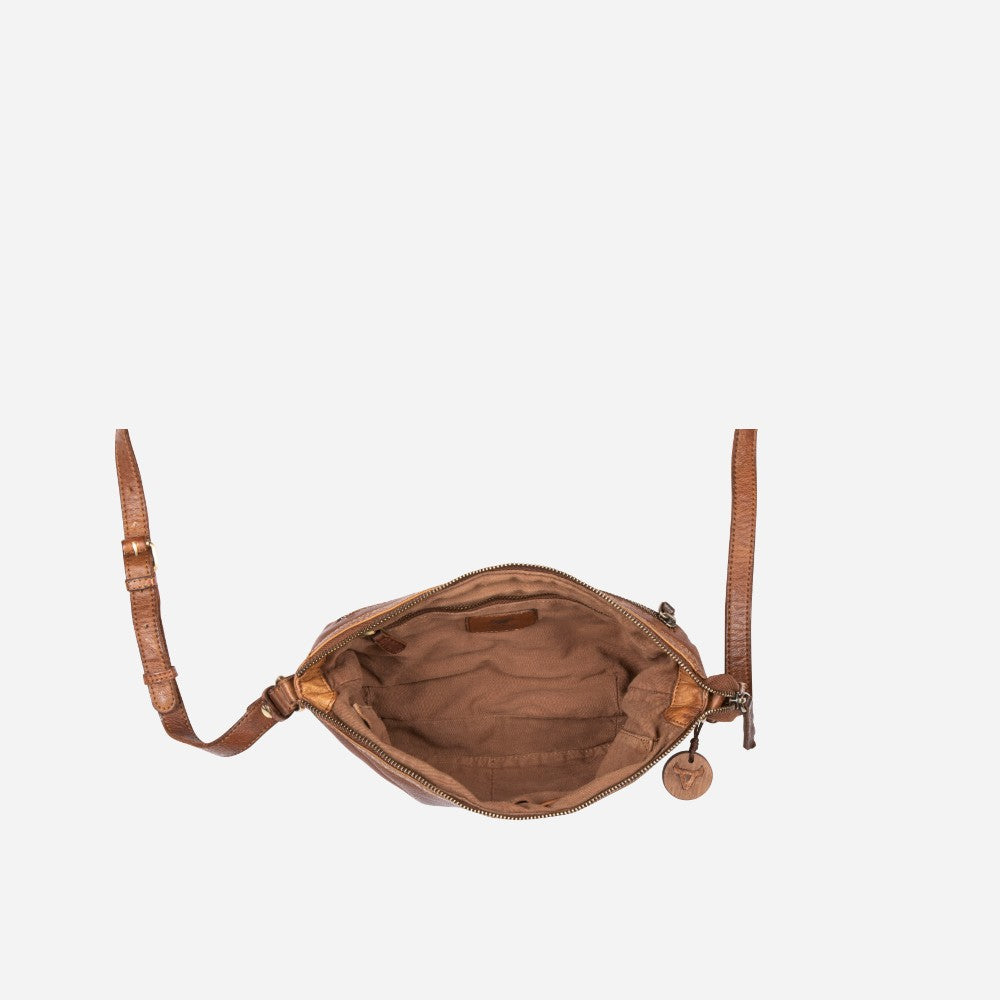 Winslet Leather Crossbody Bag, Cognac