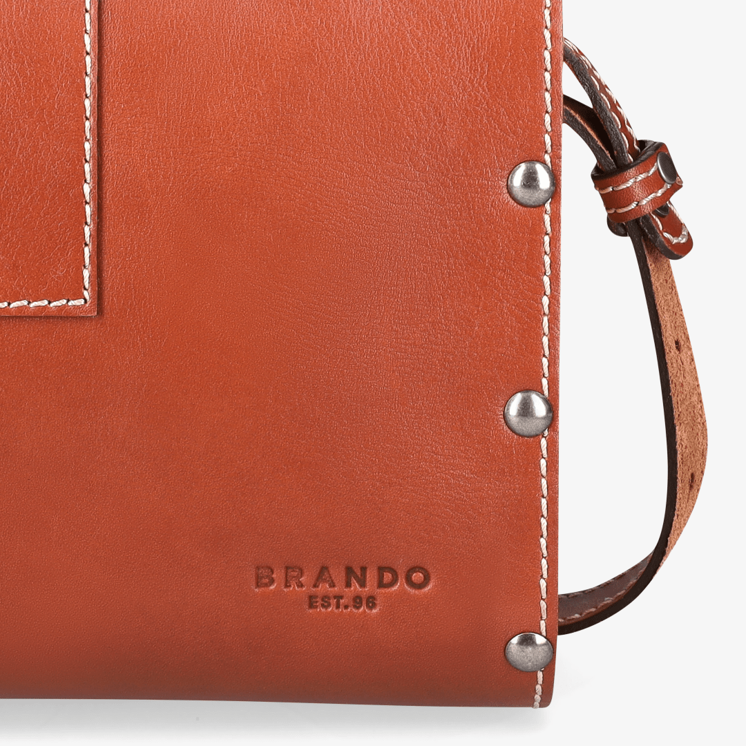 Sally Wood Panel Satchel - Brando Leather