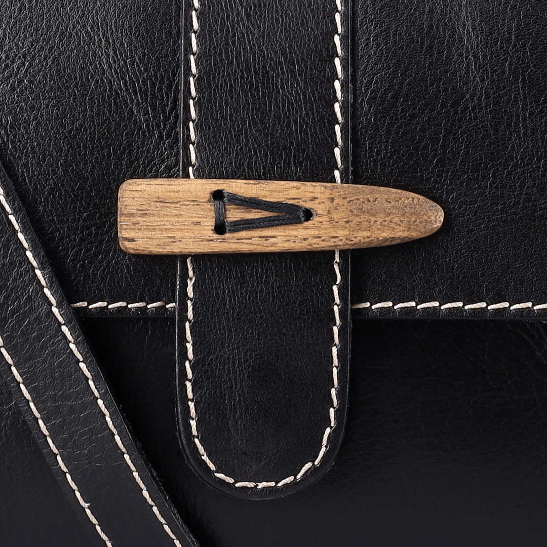 Sally Wood Panel Satchel - Brando Leather