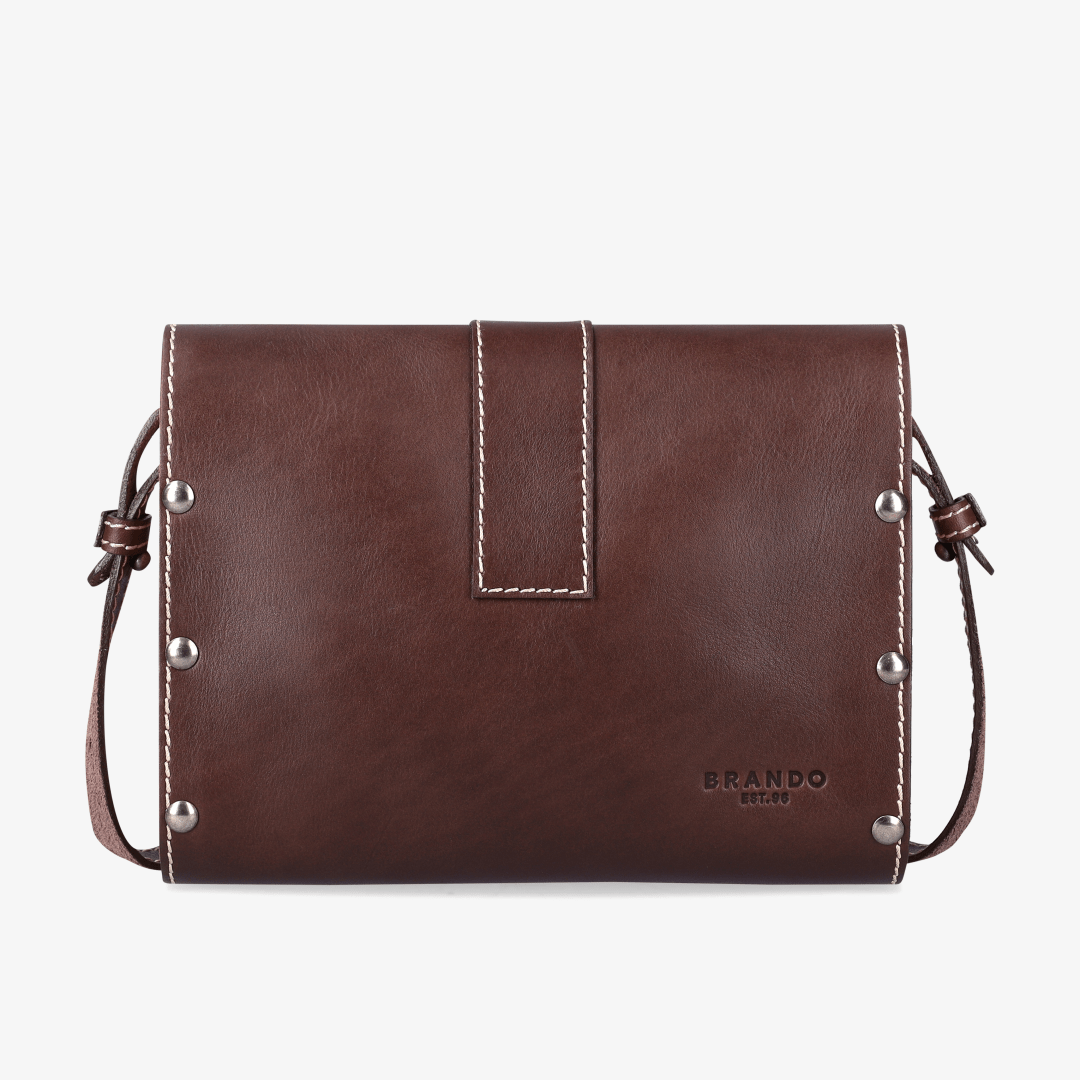 Sally Wood Panel Satchel - Brando Leather