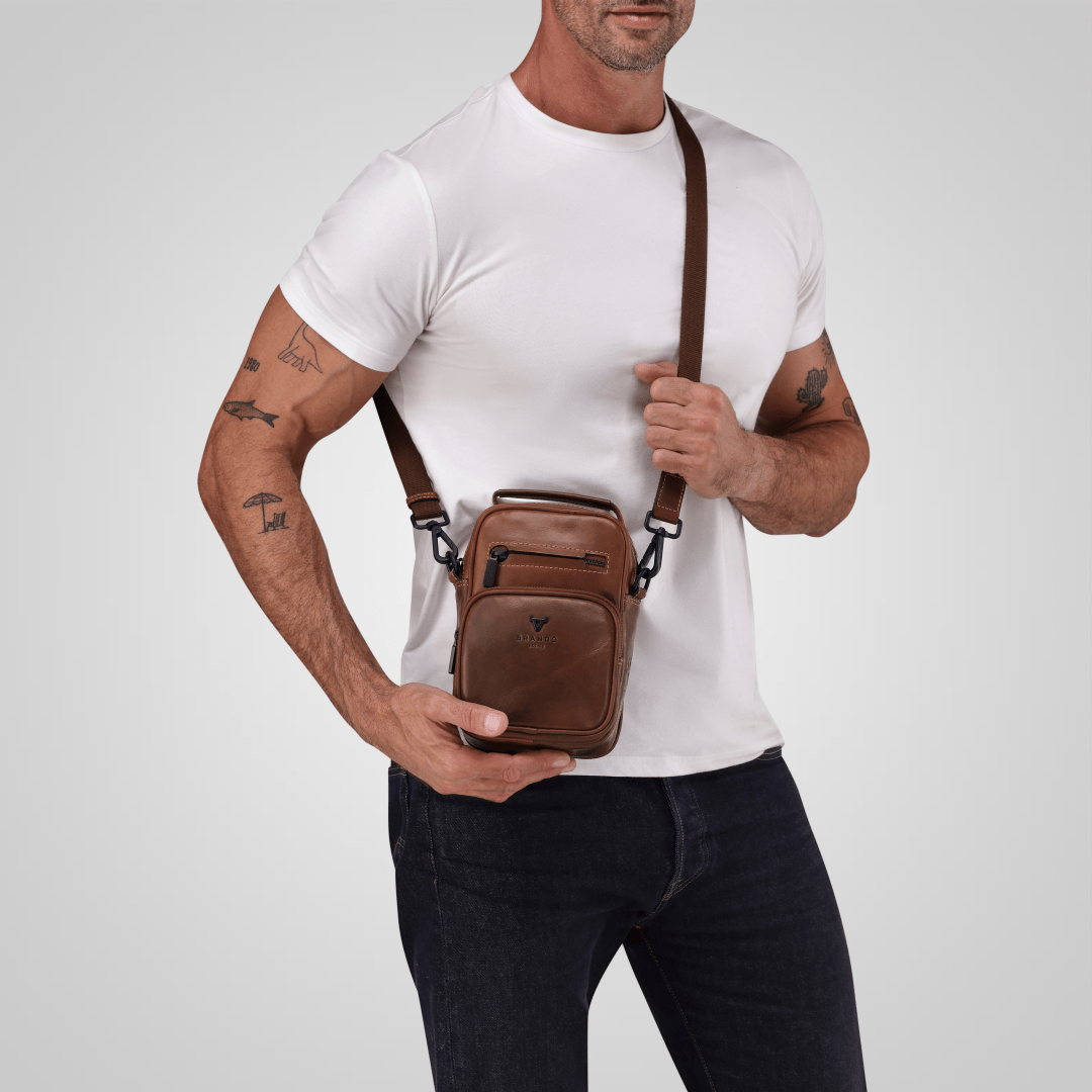 James Men's Crossbody Bag - Brando Leather