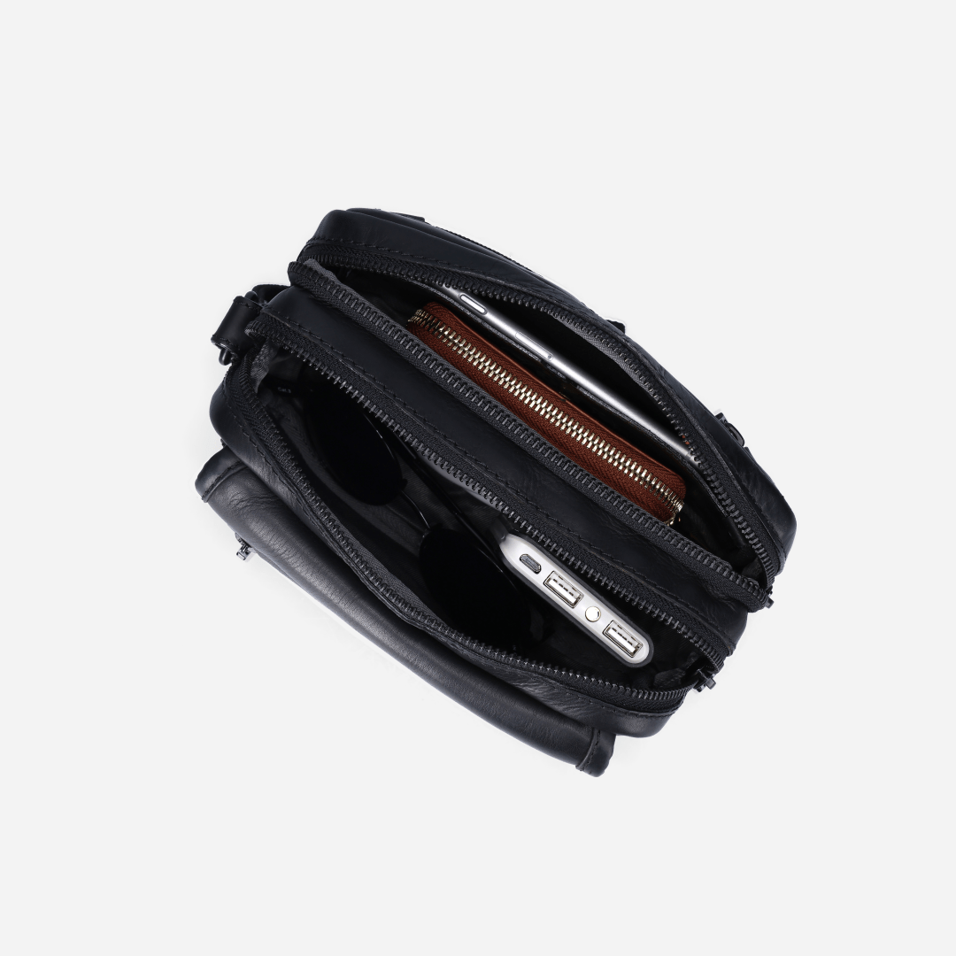 James Crossbody Bag with Hand Strap - Brando Leather