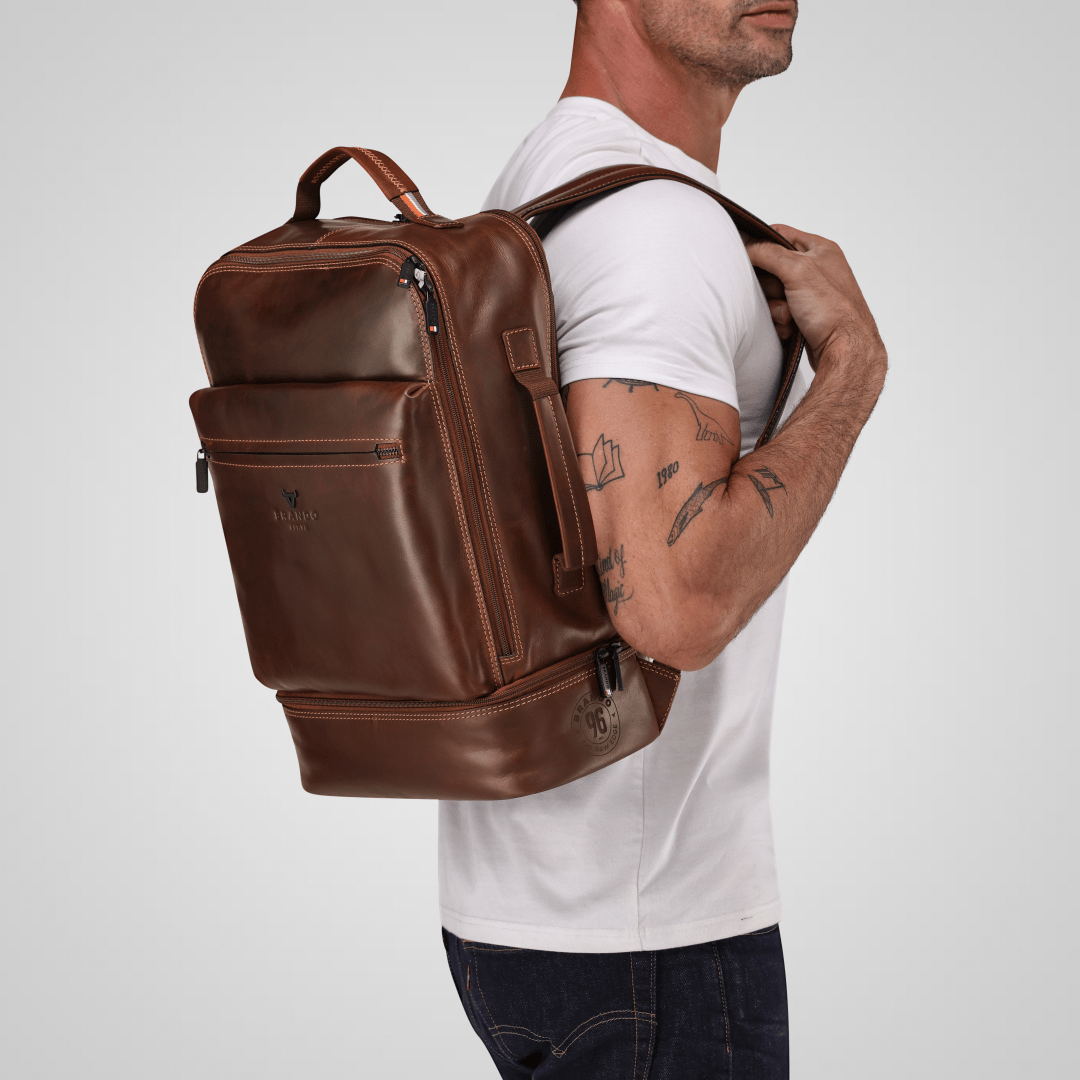 James Multi Compartment Backpack - Brando Leather