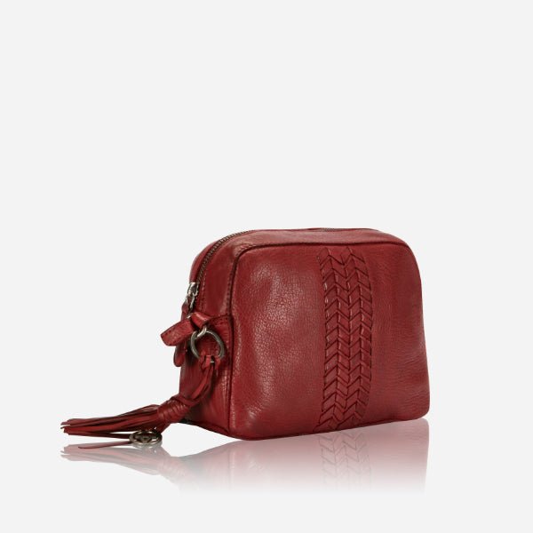 Kate Small Leather Crossbody Bag, Red - Brando Leather