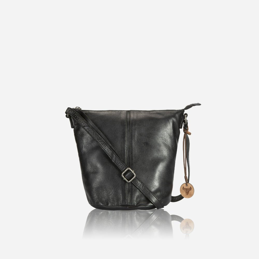 Rachel Leather Crossbody Bag, Black - Brando Leather