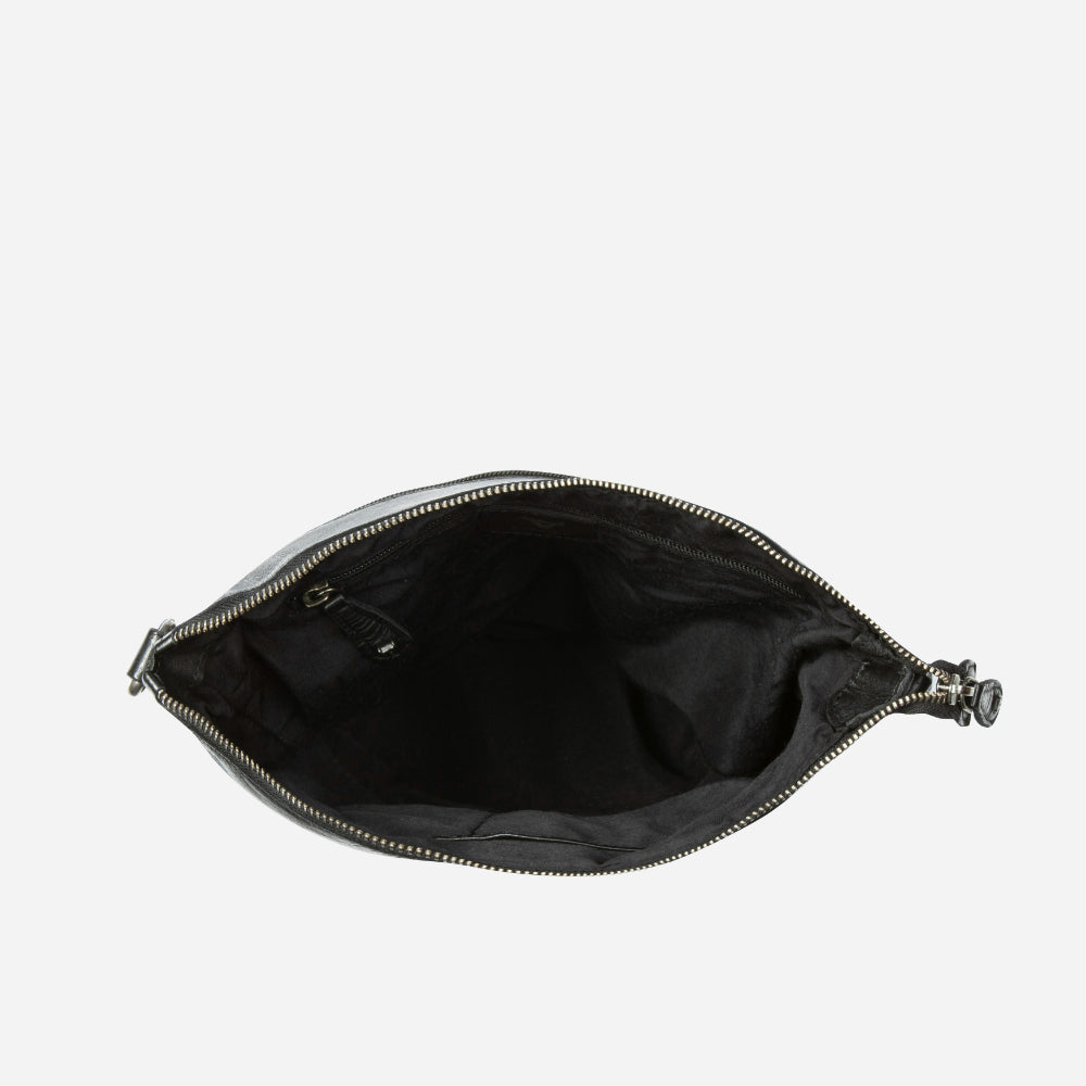 Rachel Leather Crossbody Bag, Black