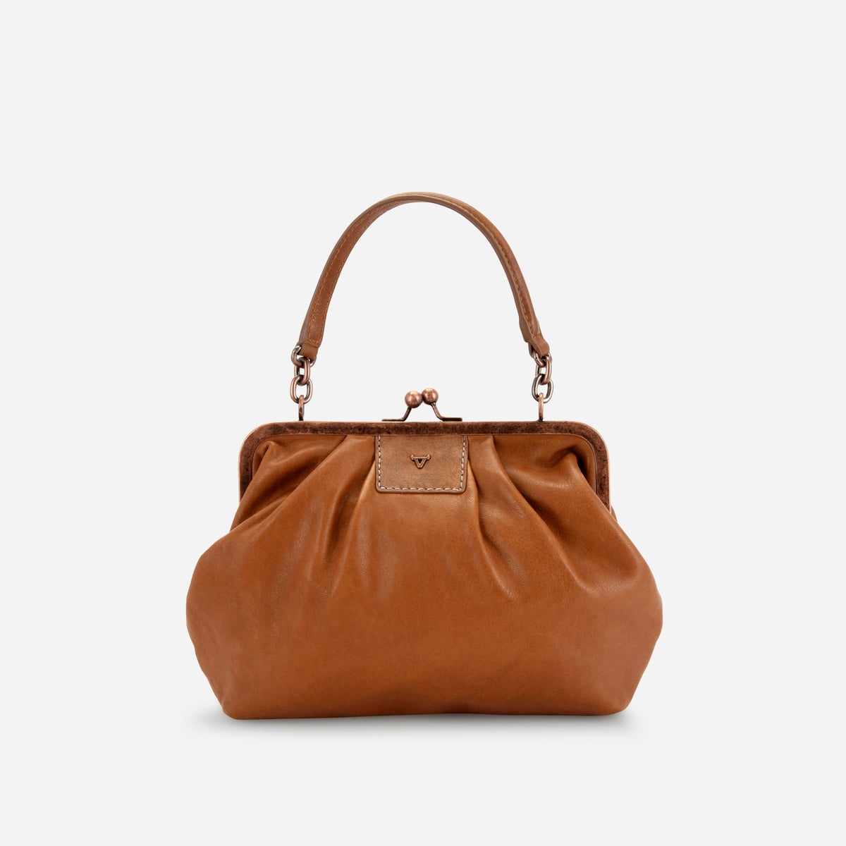 Fiona Frame Crossbody Bag in Tan - crossbody bag | Brando Leather