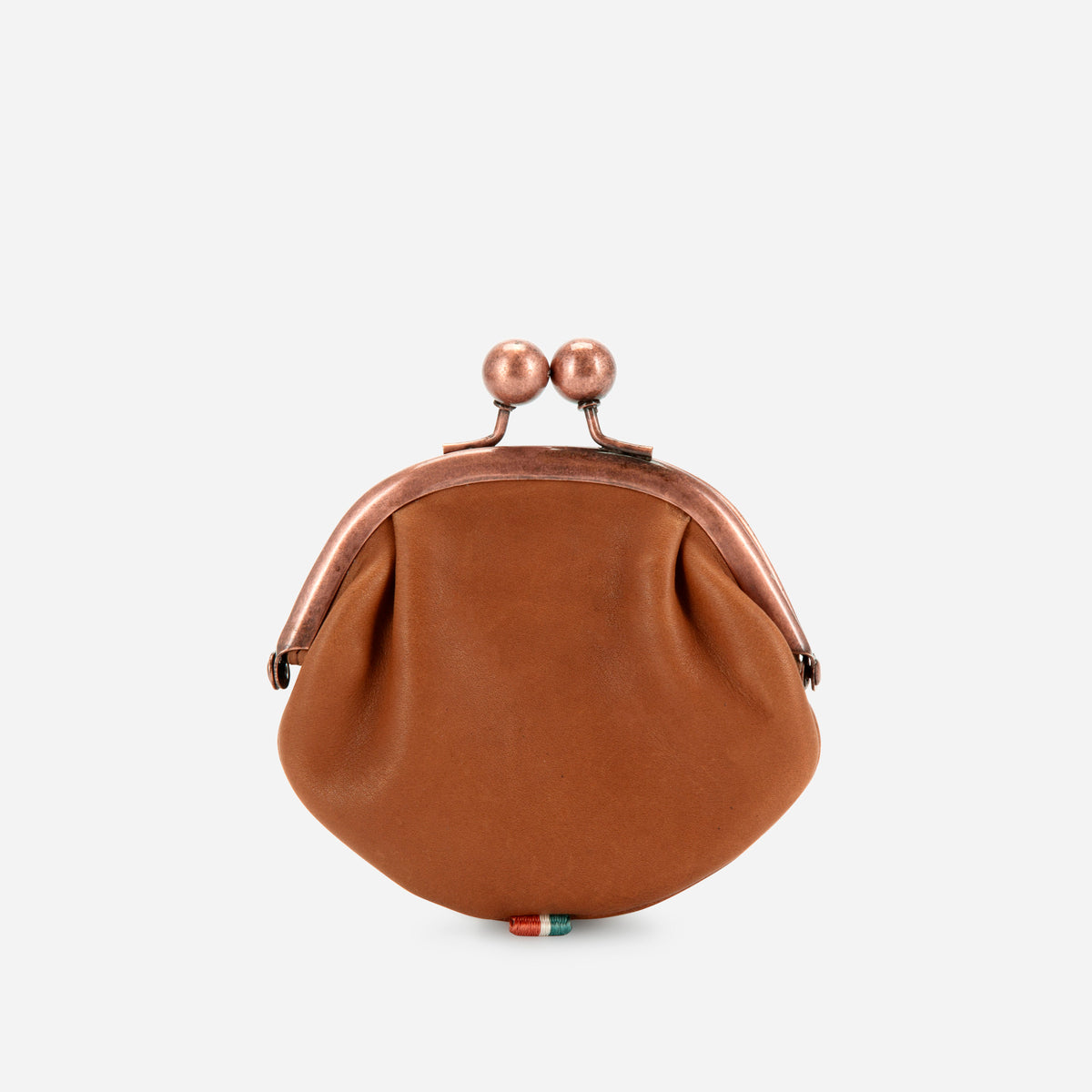 Fiona Frame Coin Purse in Tan - purse, back view | Brando Leather