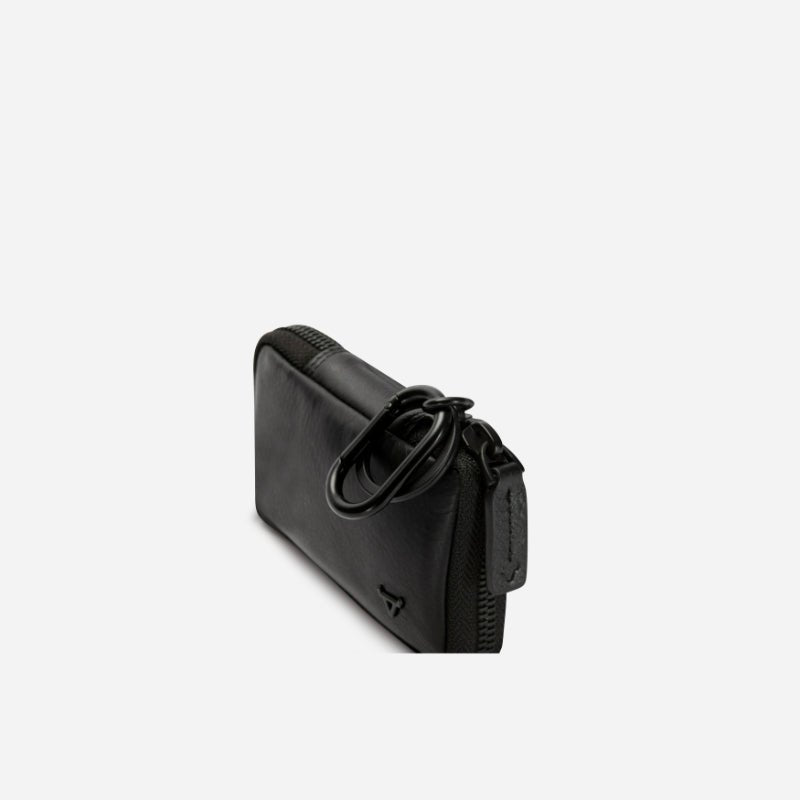 Keyring Pouch, Black - Brando Leather