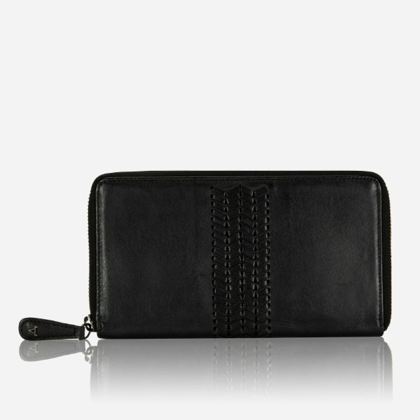 Zip Around Purse, Black