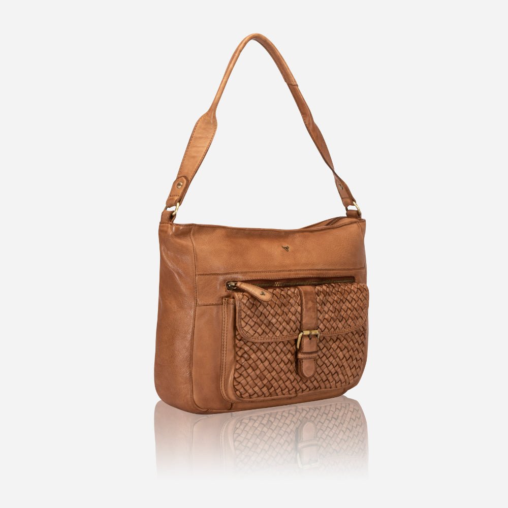 Diaz Leather shoulder Bag / Shopper, Tan - Brando Leather