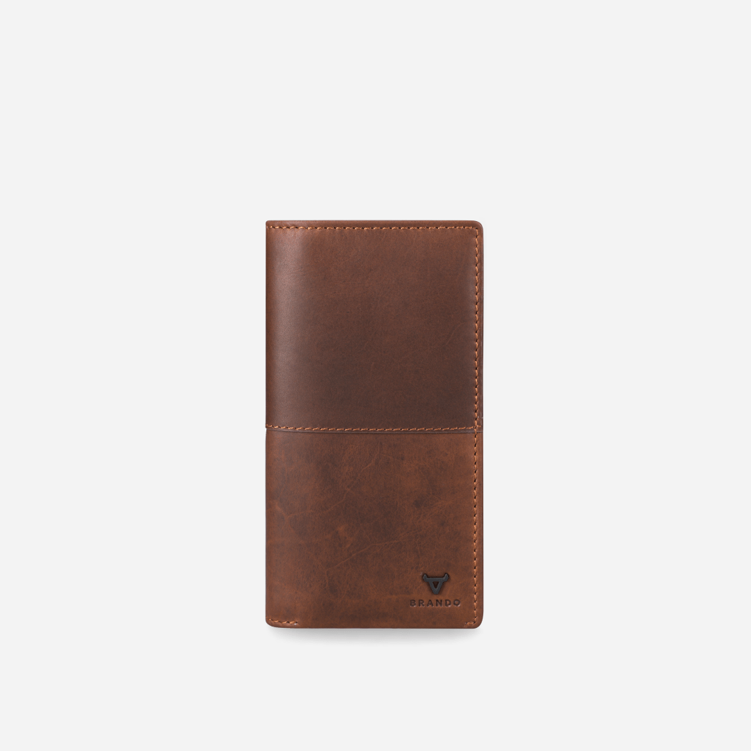 James Men's Leather Upright Travel Wallet - RFID Secure | Brando