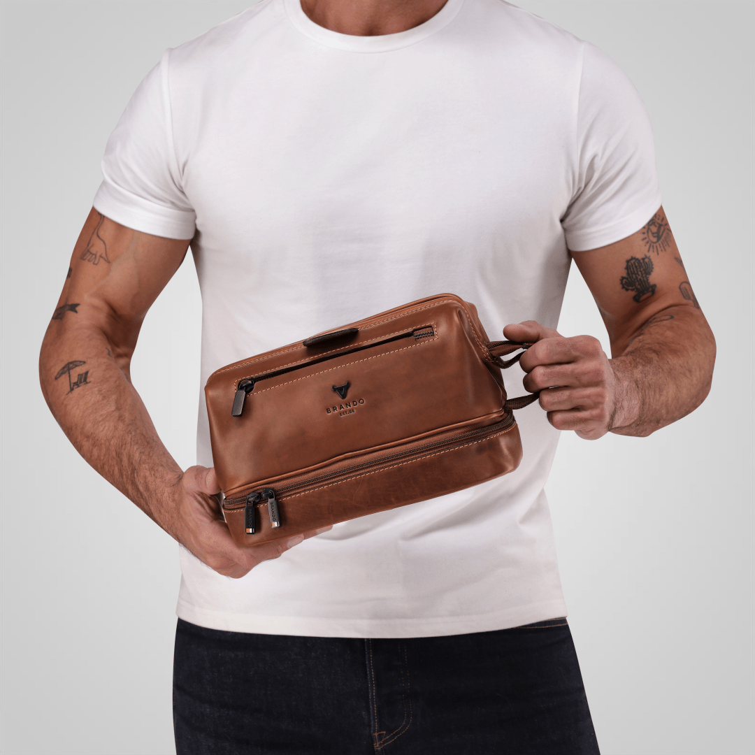James Toiletry Bag - Brando Leather