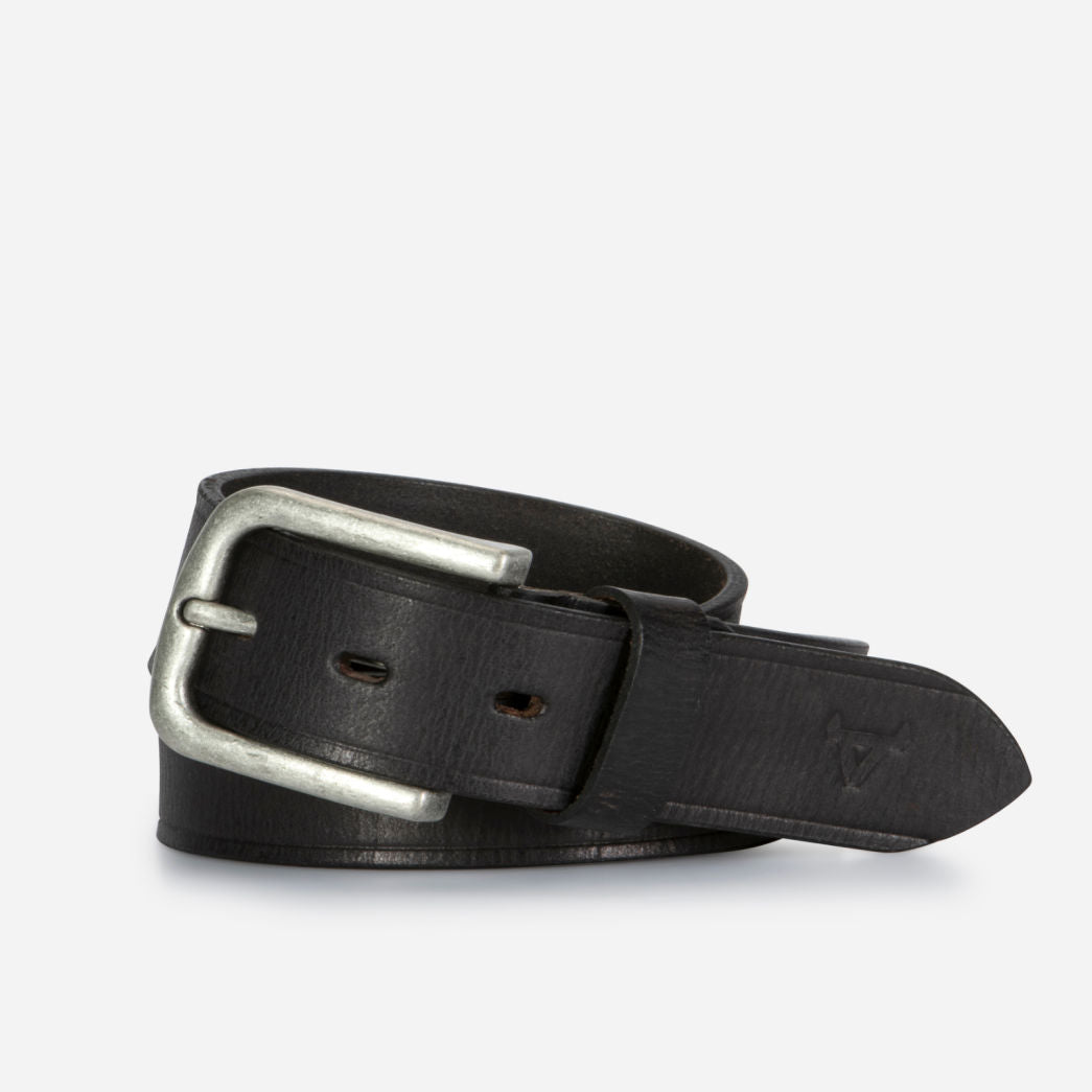 Leather Embossed Belt 40mm, Black