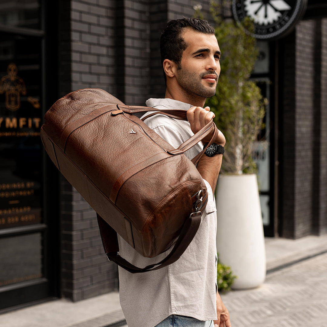 Military Style Duffel - Leather Travel Duffel Bag | Brando Leather South Africa