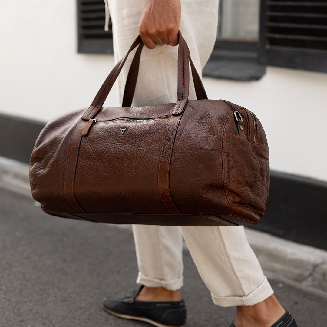 Military Style Duffel - Leather Travel Duffel Bag | Brando Leather South Africa