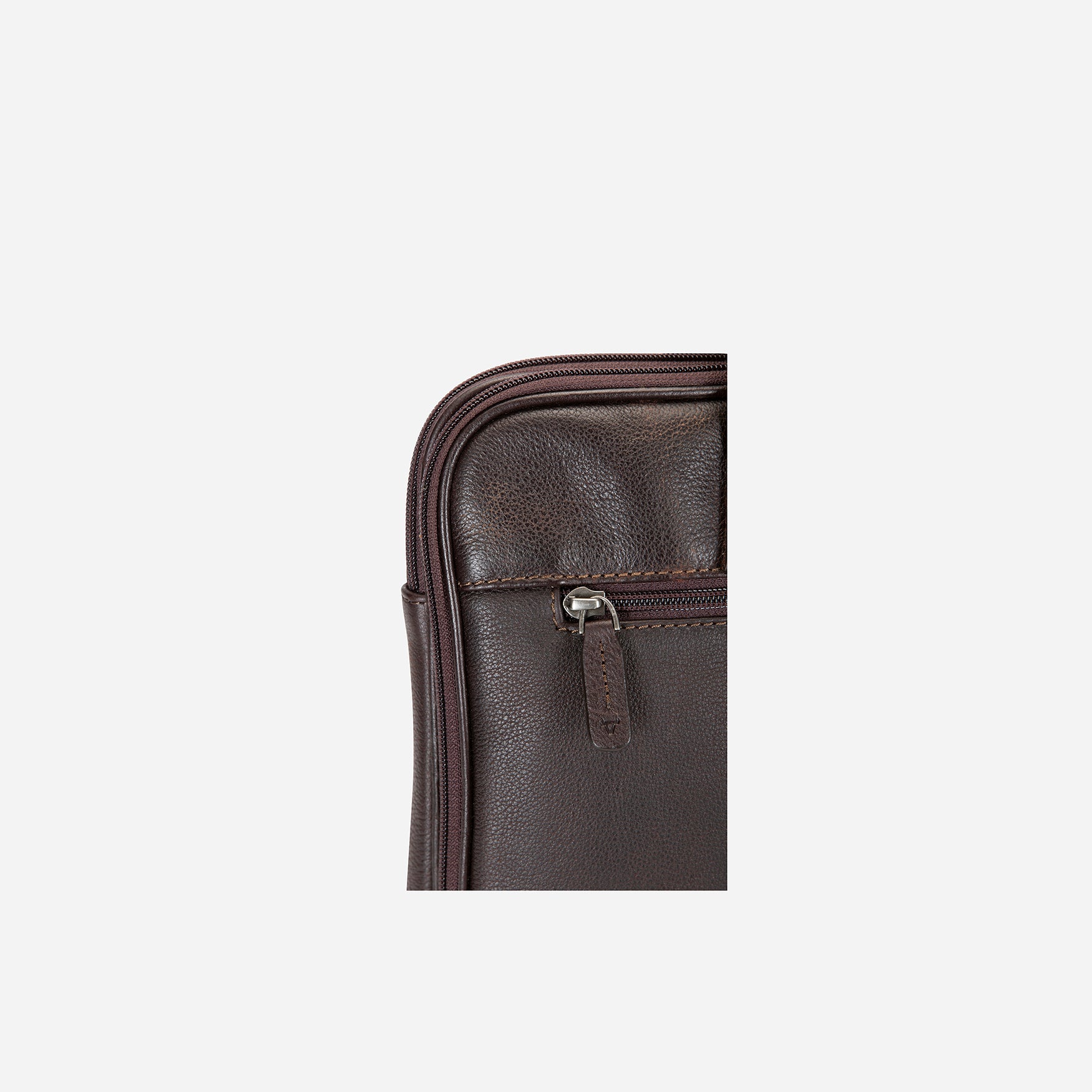 Kudu 13" Compact Leather Laptop Bag, Brown