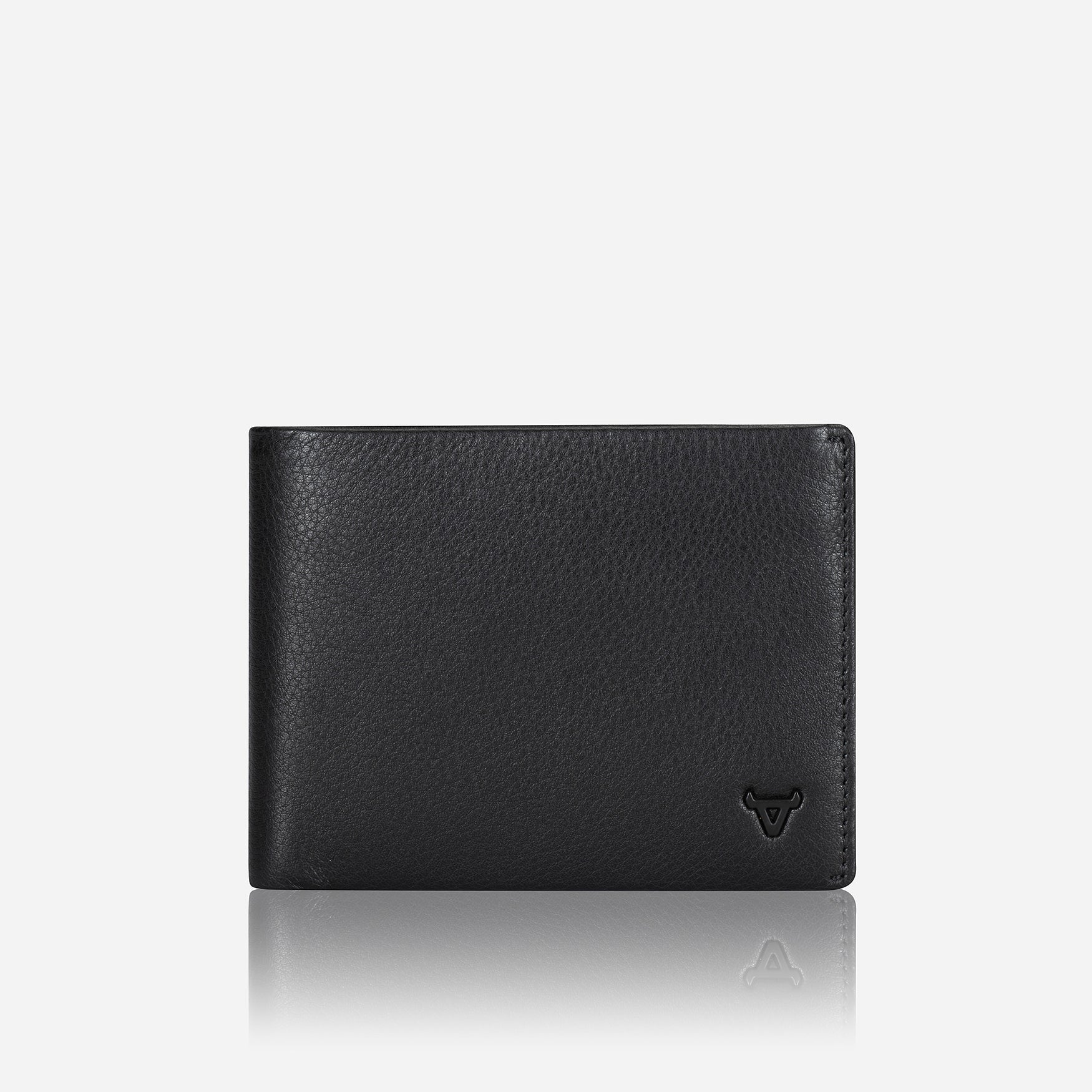 Armstrong Slim Leather Card And Note Wallet, Black - Brando Leather