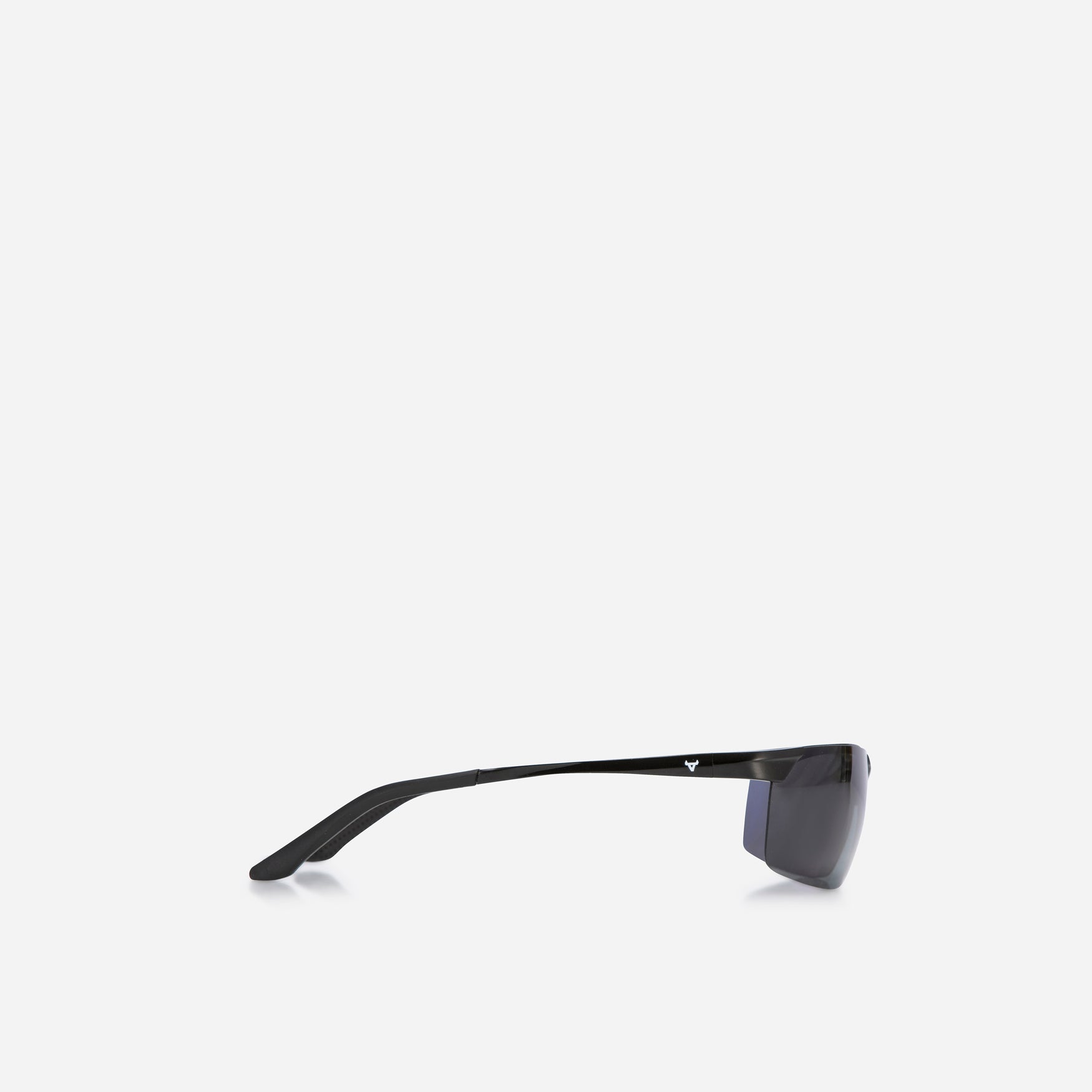 Semi Rimless Sports Sunglasses, Black - Brando Leather