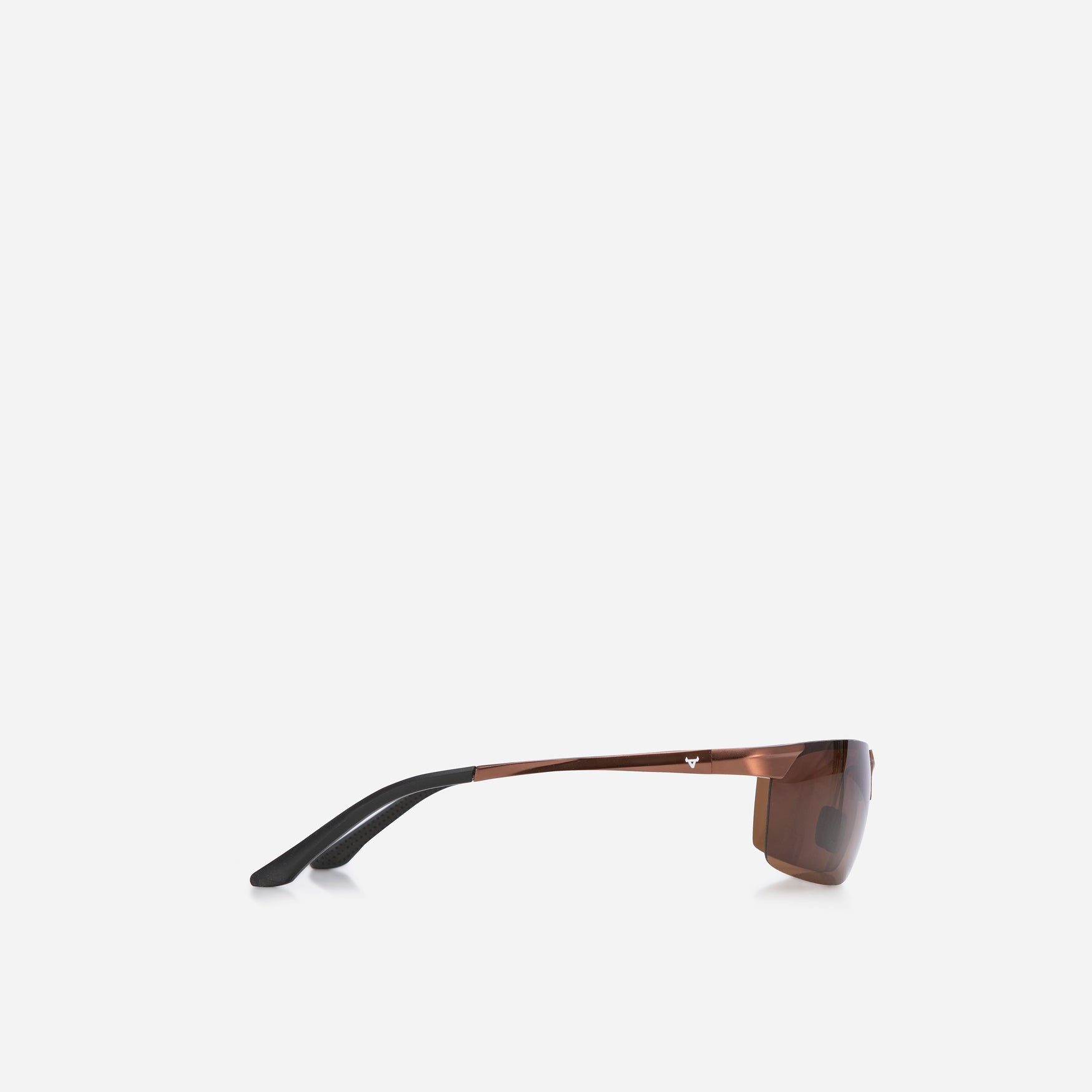 Semi Rimless Sports Sunglasses, Bronze - Sunglasses | Brando Leather South Africa