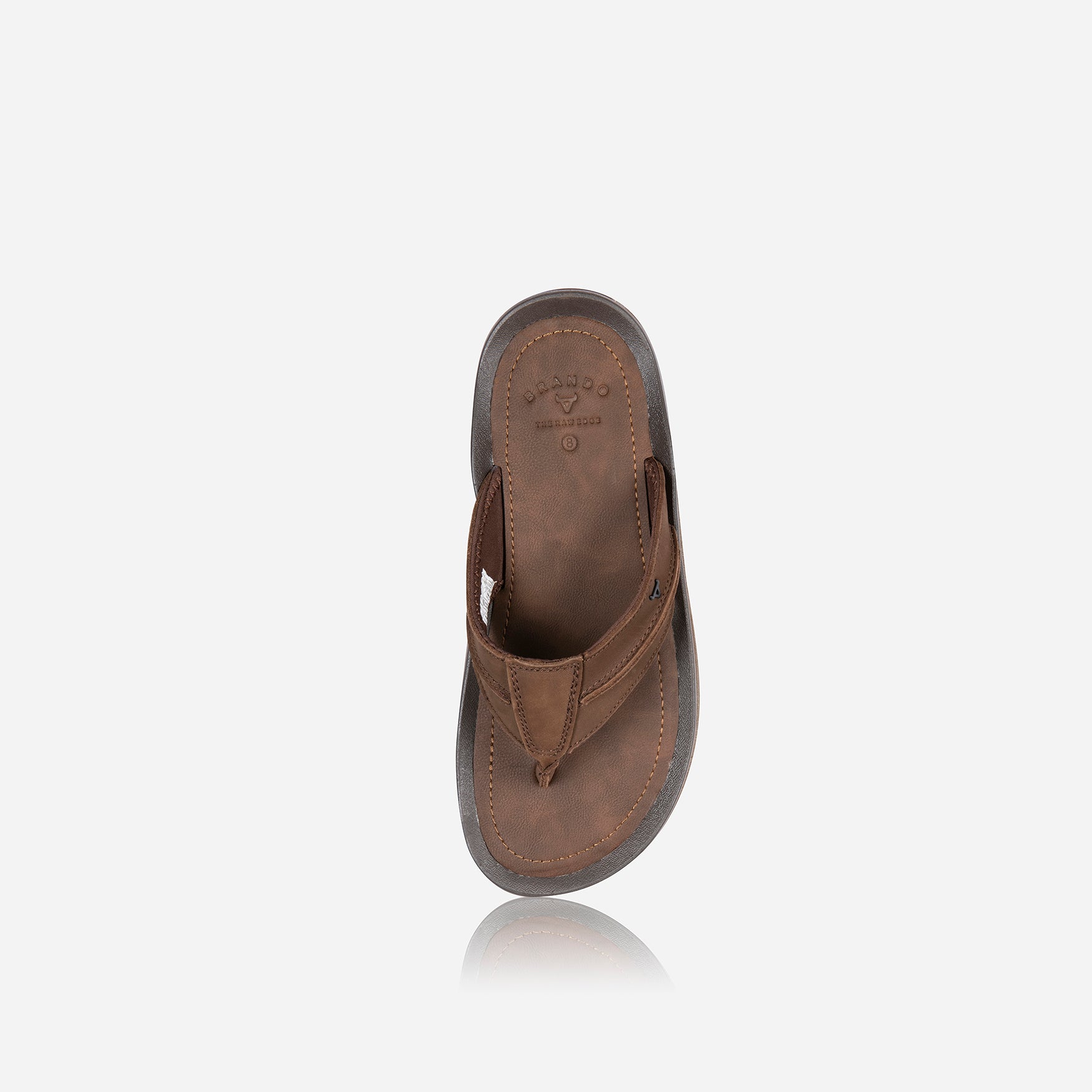 Owen Thong Sandal, Brown - Brando Leather