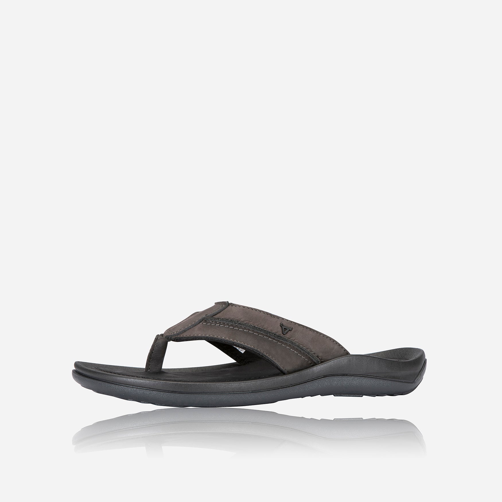 Owen Thong Sandal, Grey - Brando Leather