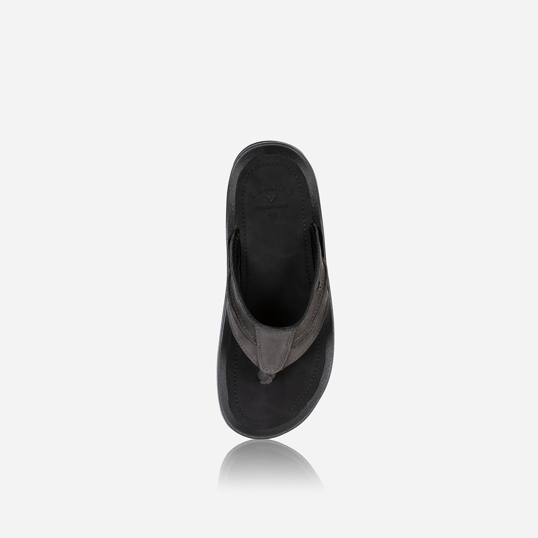 Owen Thong Sandal, Grey - Brando Leather