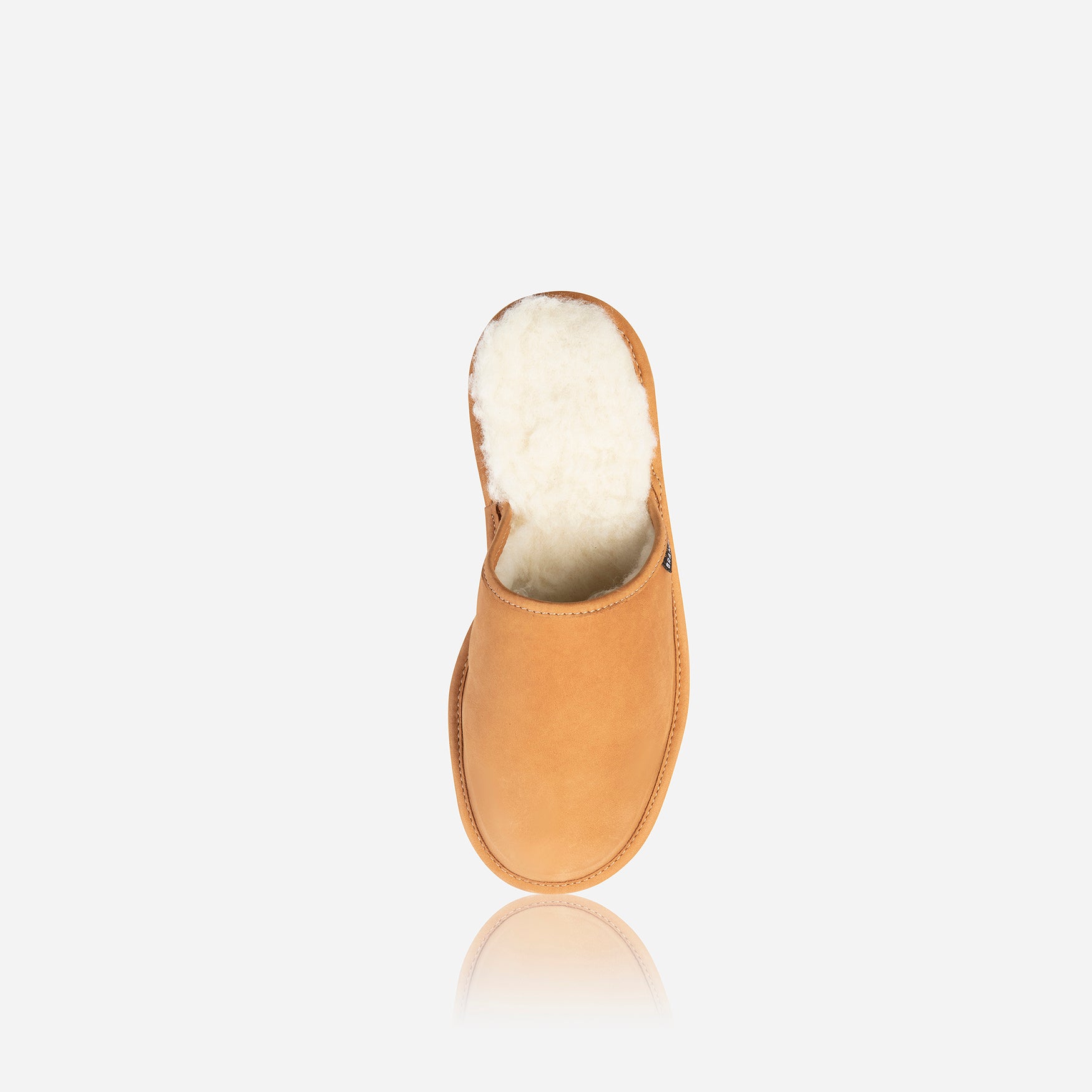 Ladies Slip On Slipper, Tan - Brando Leather