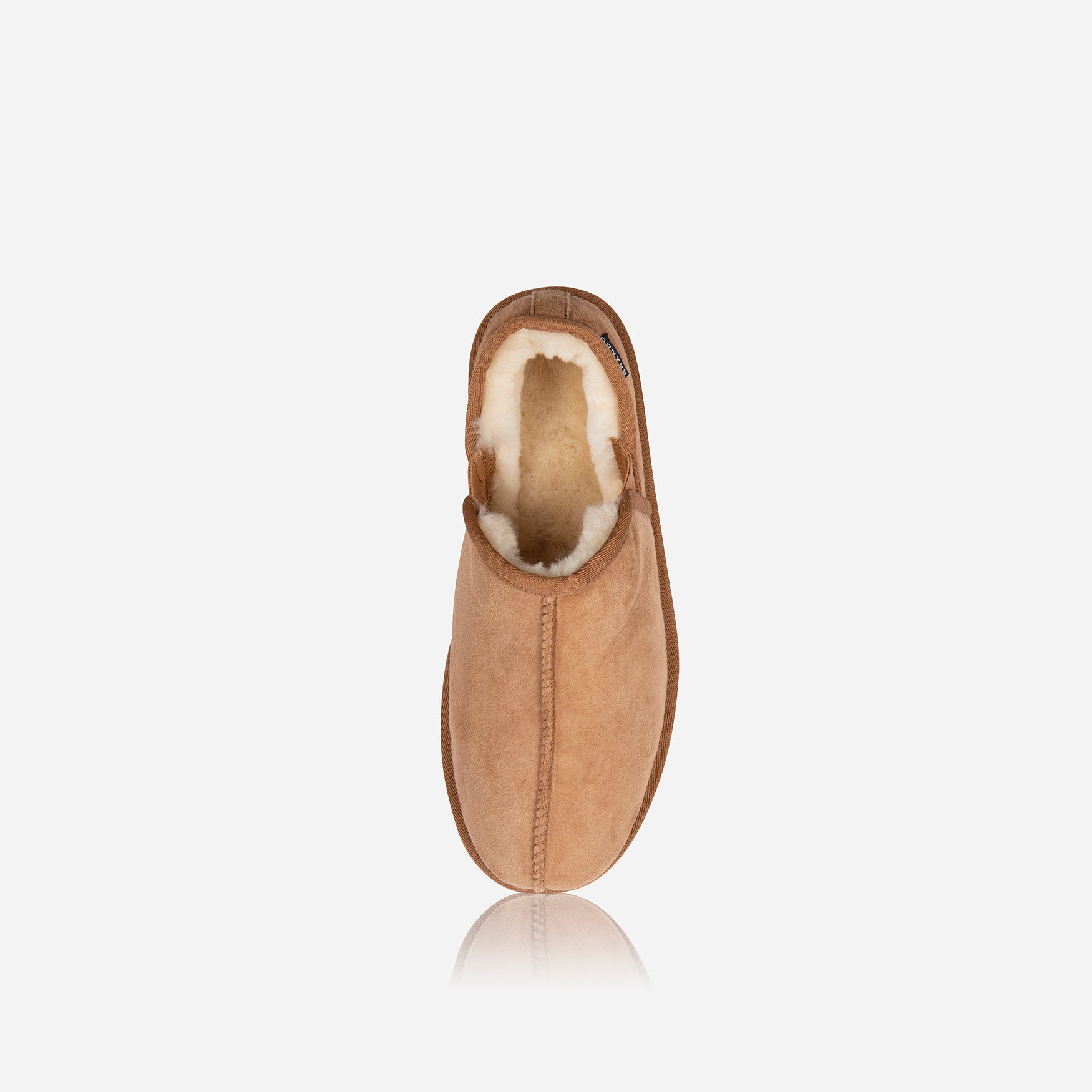 Mens slip-on slipper, Chestnut