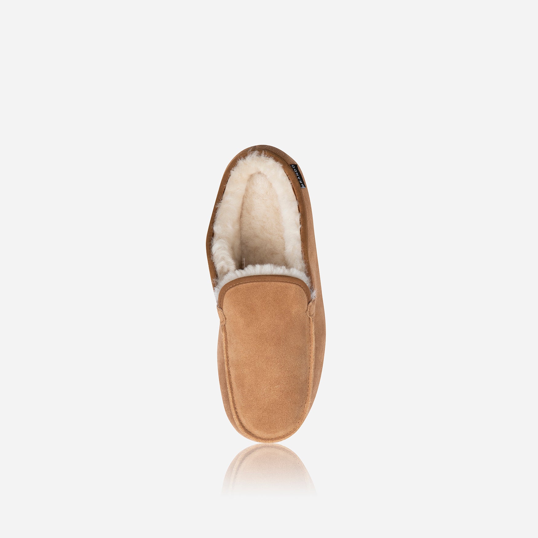 Mens Slipper, Chestnut - Brando Leather