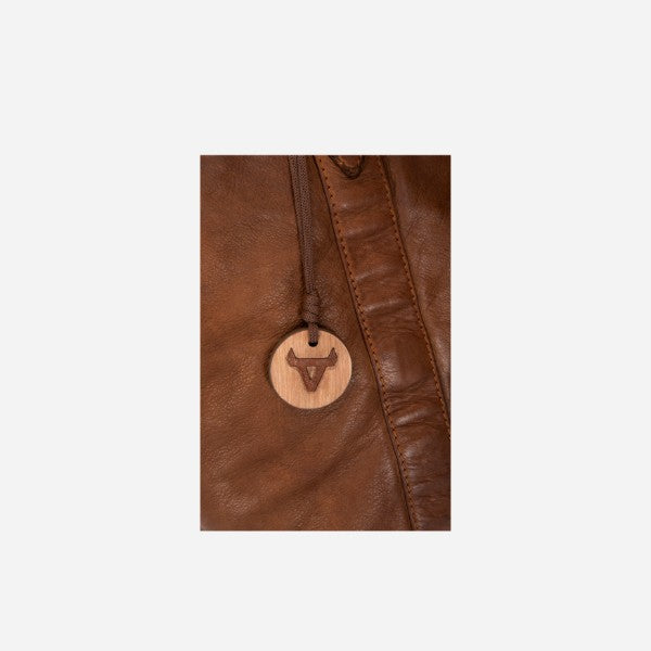 Winslet Leather Shopper Tote, Cognac