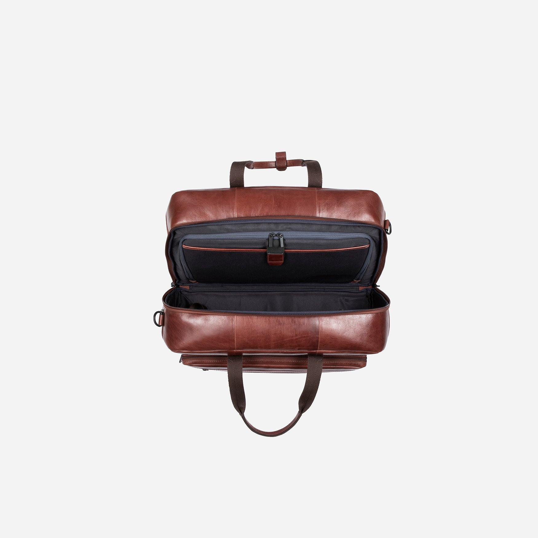 Leather Duffel Weekender, Brown - Brando Leather