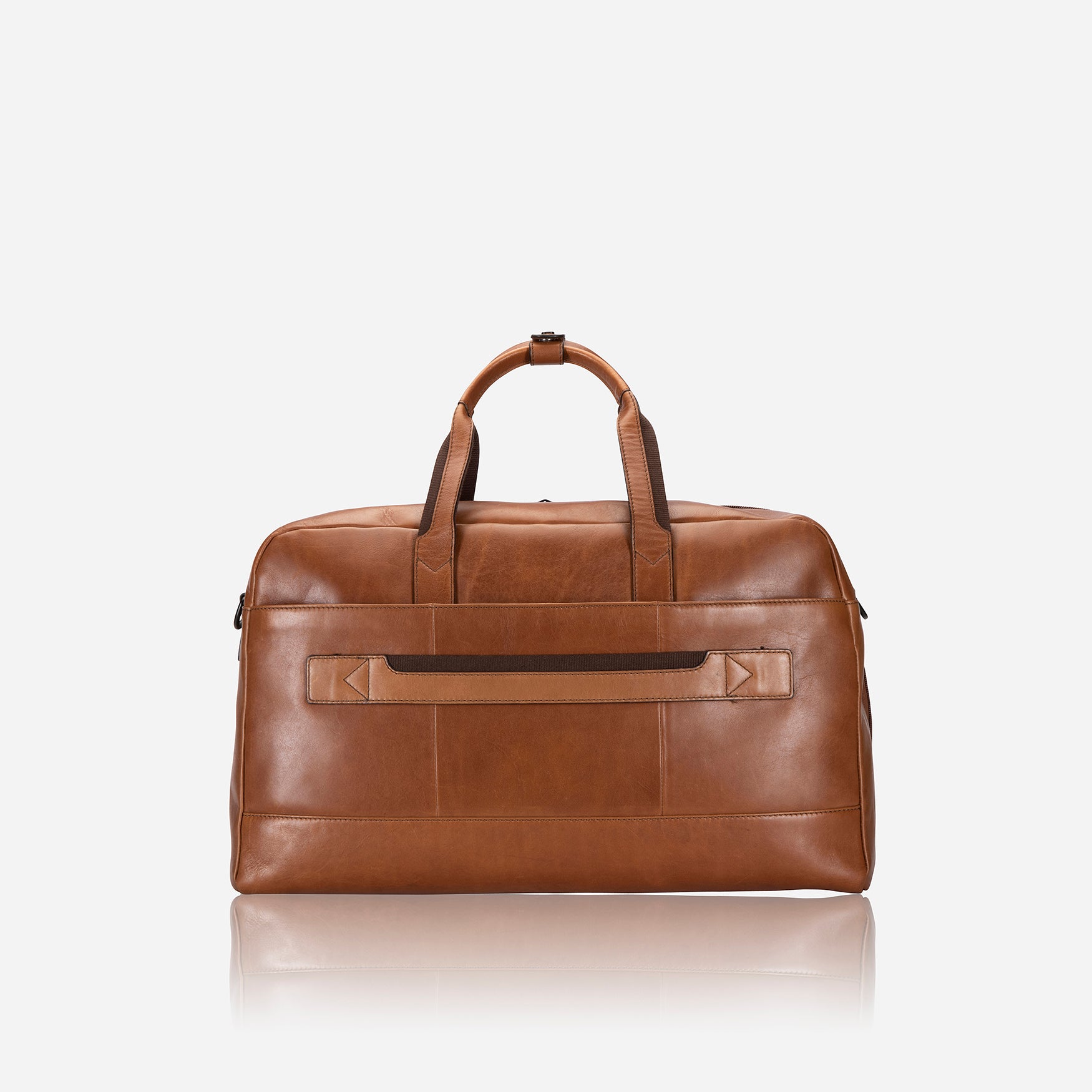 Leather Duffel Weekender, Medium Brown