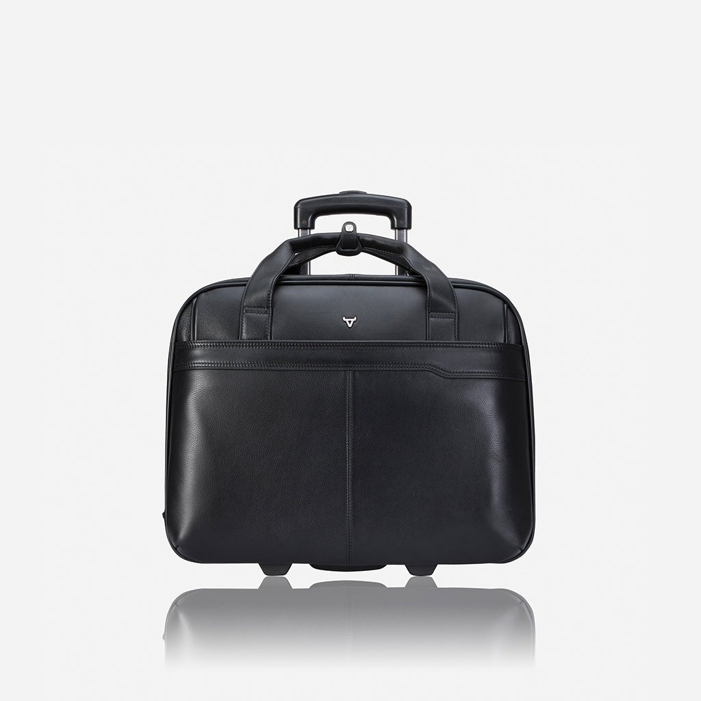 Armstrong 17" Leather Laptop Trolley, Black - Brando Leather