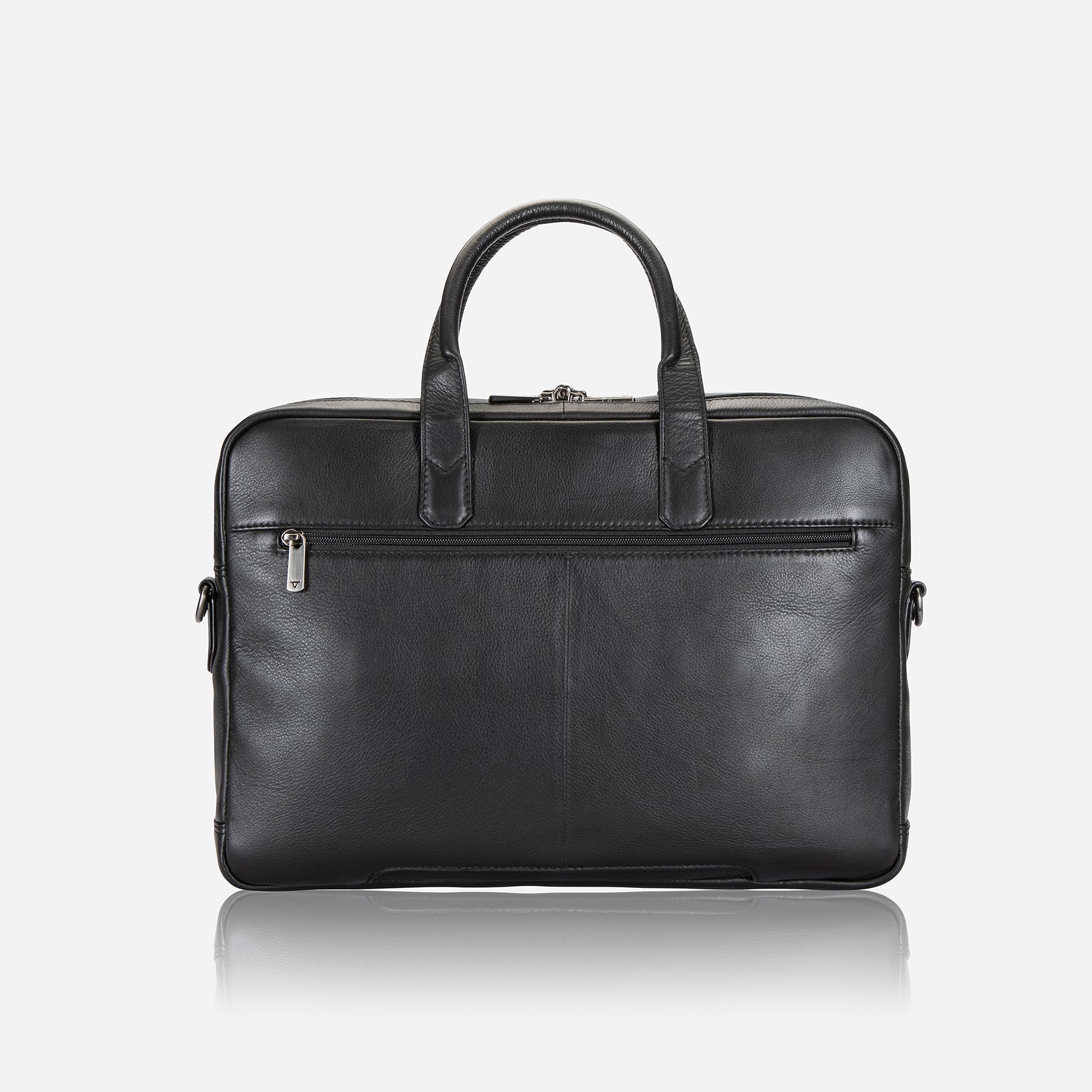 Armstrong 15" Double Gusset Leather Laptop Bag, Black - Brando Leather