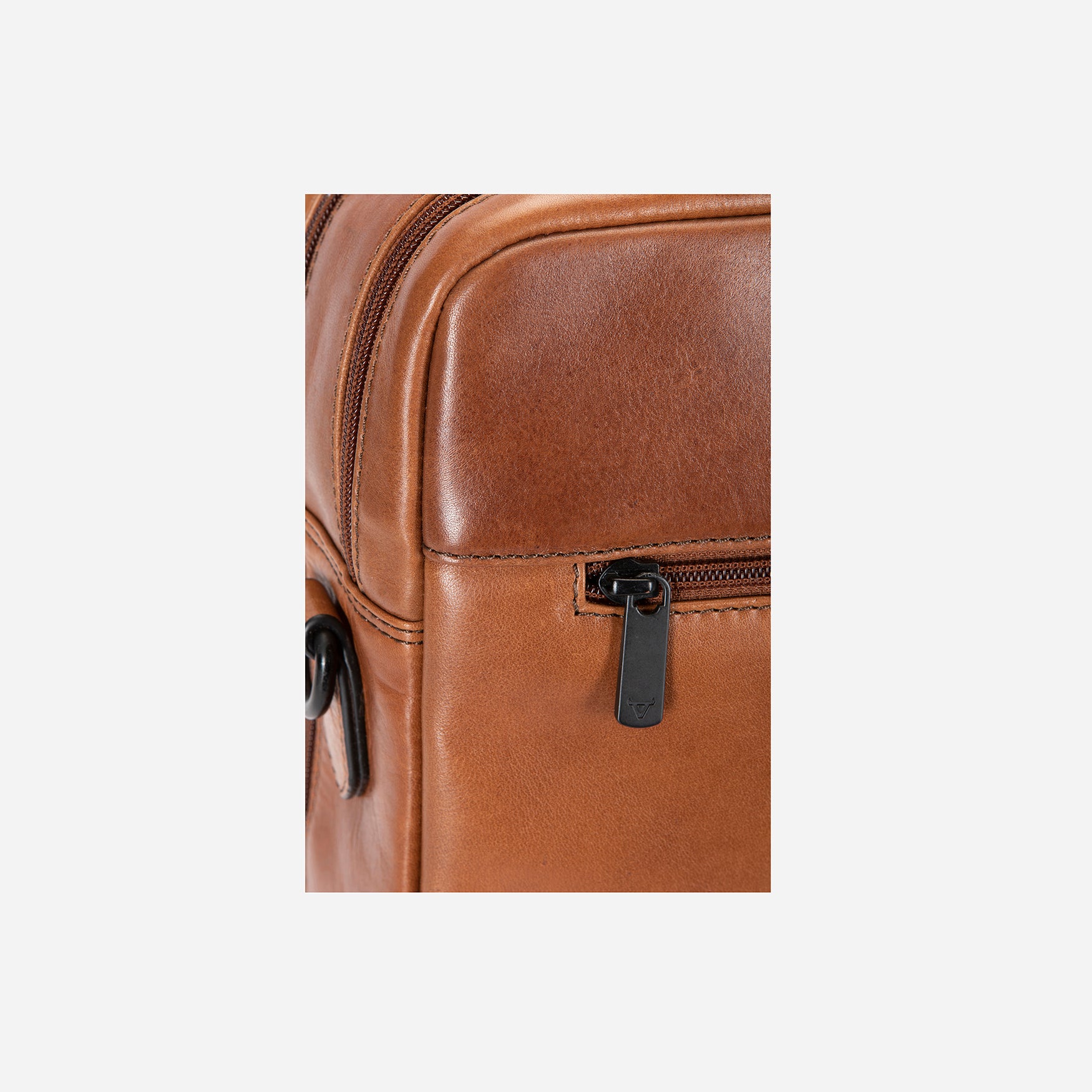 Winchester 15" Double Gusset Leather Laptop Bag, Medium Brown - Brando Leather