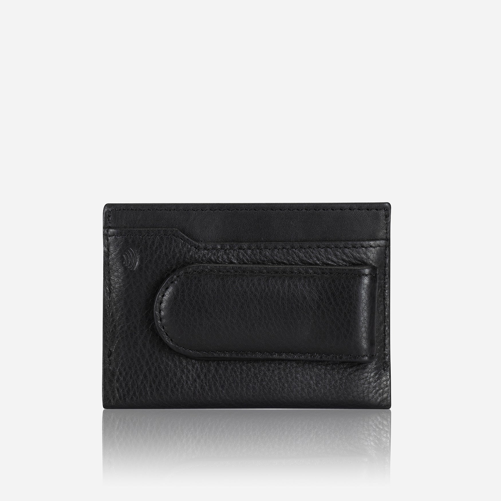 Armstrong Money Clip Card Holder, Black - Brando Leather