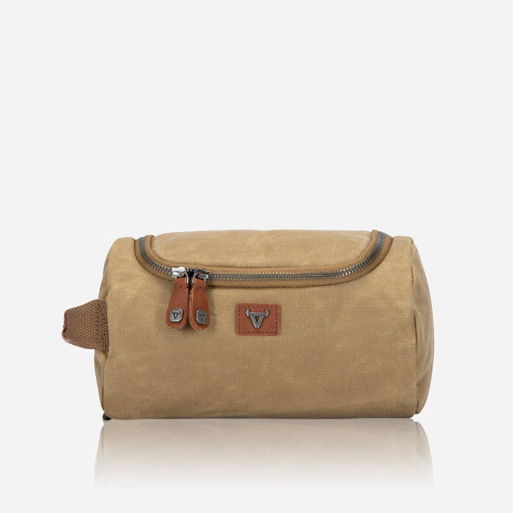 Canvas Washbag, Khaki