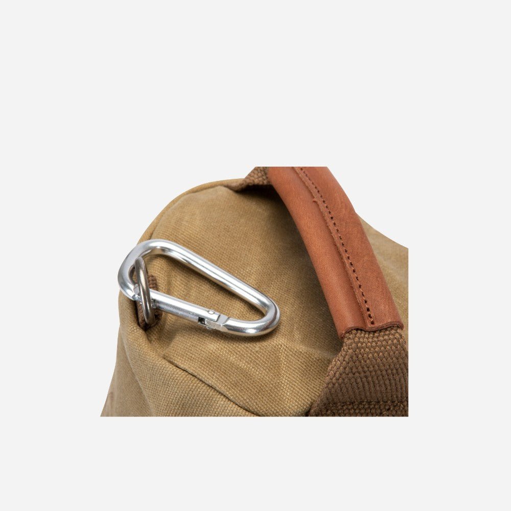 Canvas Washbag, Khaki - Brando Leather