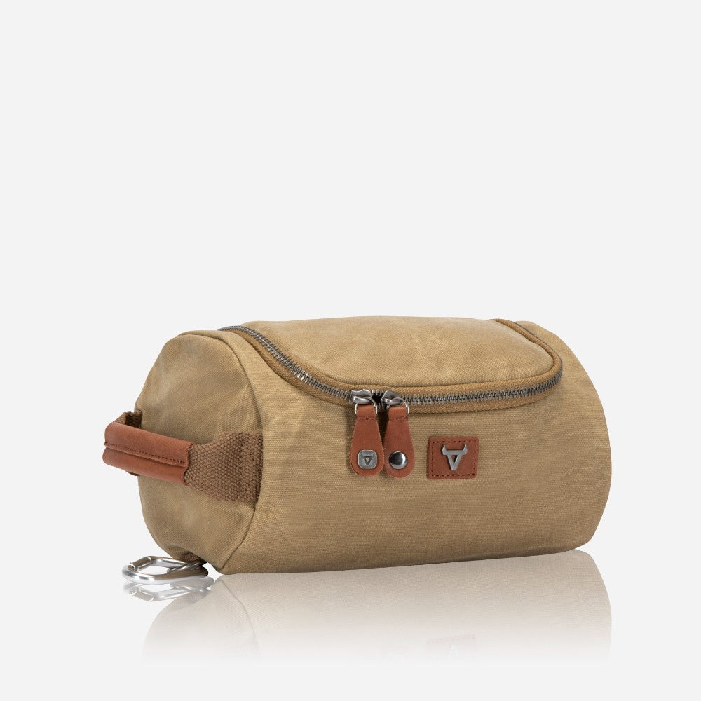 Canvas Washbag, Khaki