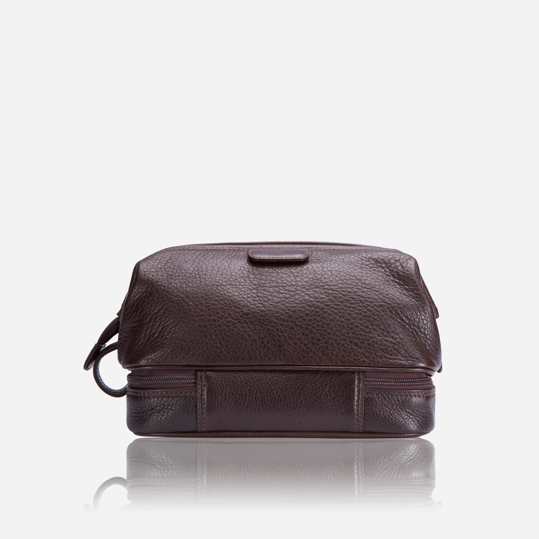 Genuine Leather Wash Bag, Impala Brown - Leather Wash Bag | Brando Leather South Africa