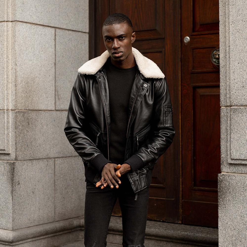 Lamb Nappa Cruise Jacket, Black - Leather Jacket | Brando Leather South Africa