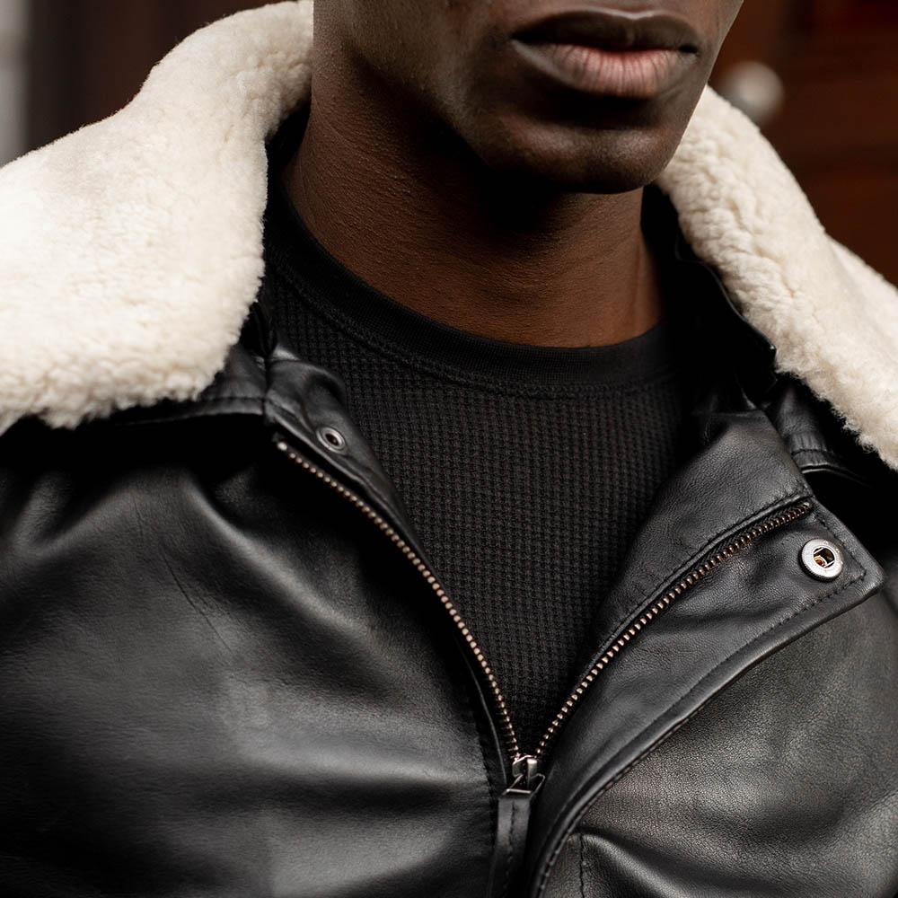 Lamb Nappa Jacket, Black - Brando Leather